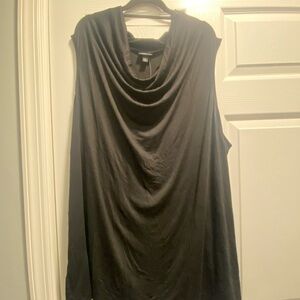 Torrid Black Sleeveless Drape Blouse